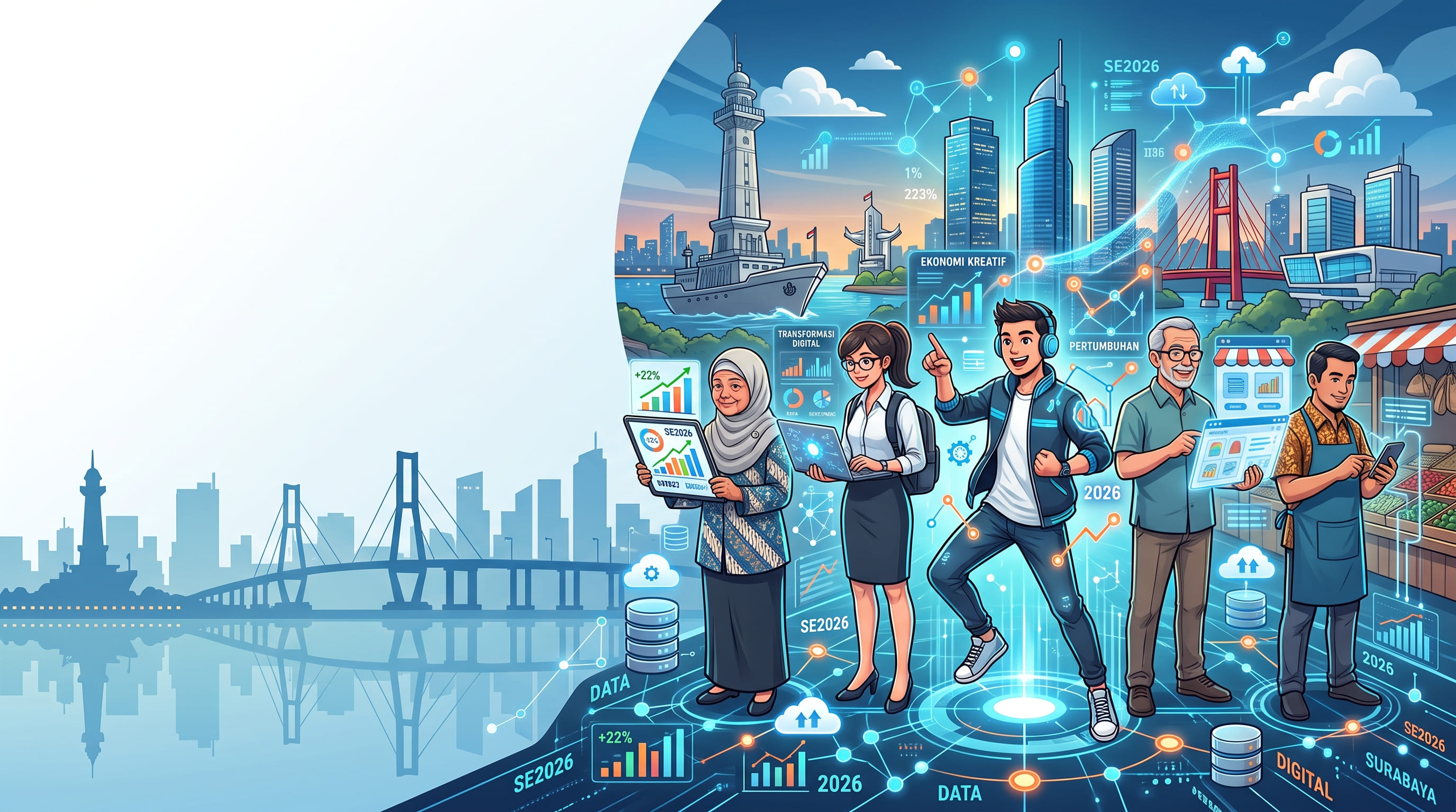 415 Ribu Usaha Surabaya Didata dalam Sensus Ekonomi 2026, Mengapa Data Jadi Kunci Ekonomi Digital?