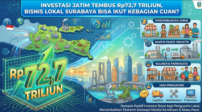 Investasi Jatim Tembus Rp72,7 Triliun, Bisnis Lokal Surabaya Bisa Ikut Kebagian Cuan?